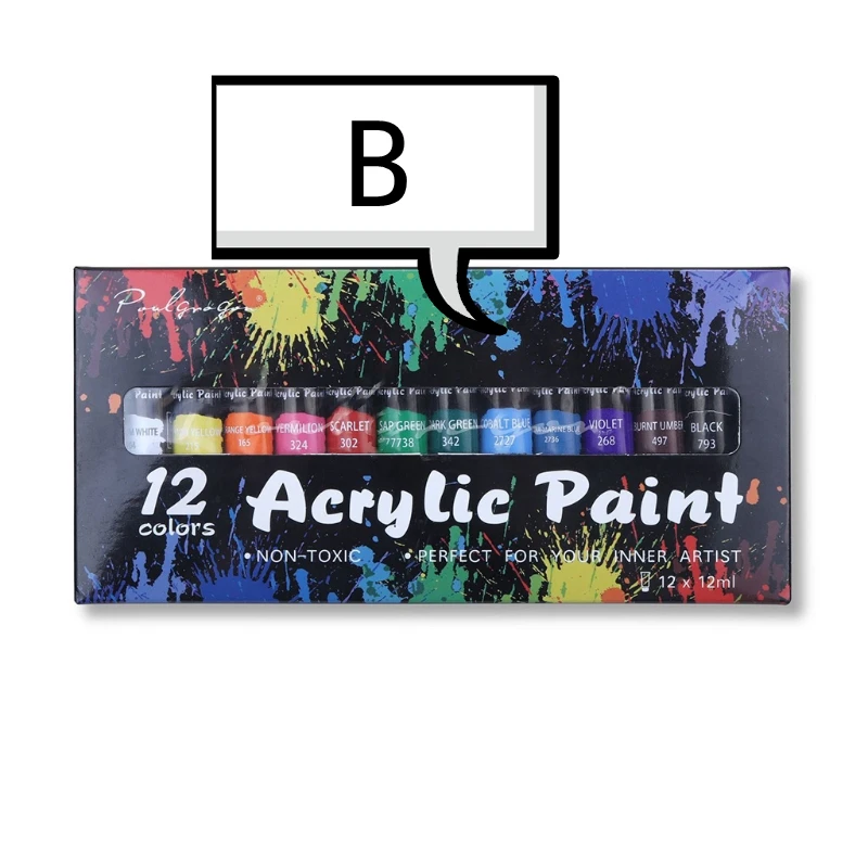 Acrylic Paint Set 12/24 Colors Watercolor Acrylic Oil Painting Pigment for artists Drawing Ceramic Stone Wall Paints Tubes Craft