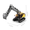 Large 61CM 17CH Alloy Remote Control Excavator Backhoe Truck Model 2.4G 30MINS Sond Light RC Truck 3-Type Engineer Vehicle Moel 4