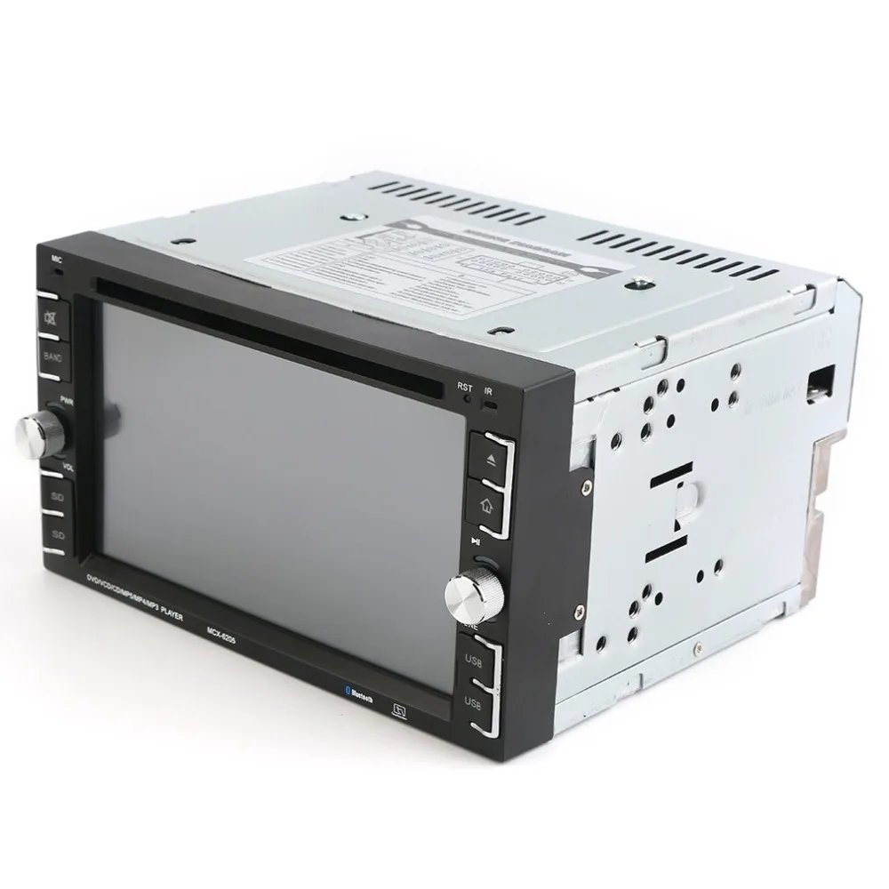 6205 Double 2 Din 6.2 Inch Car Stereo DVD CD MP3 Player In Dash Bluetooth For Ipod Auto HD TV Radio Video Audio Camera Parking