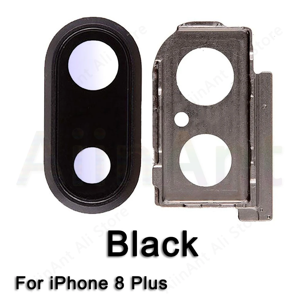 Сапфировый Кристалл задняя камера Стекло кольцо для iPhone 7 8 Plus объектив камеры кольцо Запасные насадки для ремонта - Цвет: i8 Plus Black