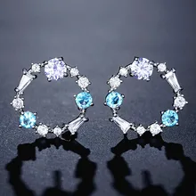 UILZ, новинка, модные женские серьги-гвоздики с кубическим цирконием ААА, вечерние серьги, Подарок на годовщину, аксессуары UE2354