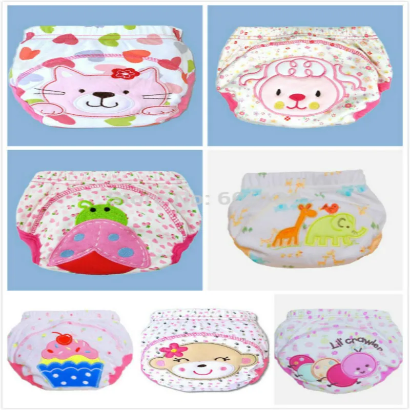 Waterproof Baby Girls Potty Training Pant Infant Underwear Panties Underclothing Leak-proof Diapers Reusable Nappies 7pcs/lot