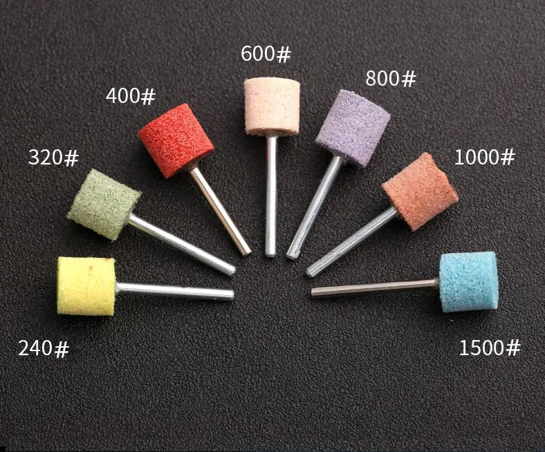5 шт./компл. 3 мм хвостовик нейлон Шлифовальная головка крупа 240/320/400/600/800/1000/1500 электрические инструменты аксессуары