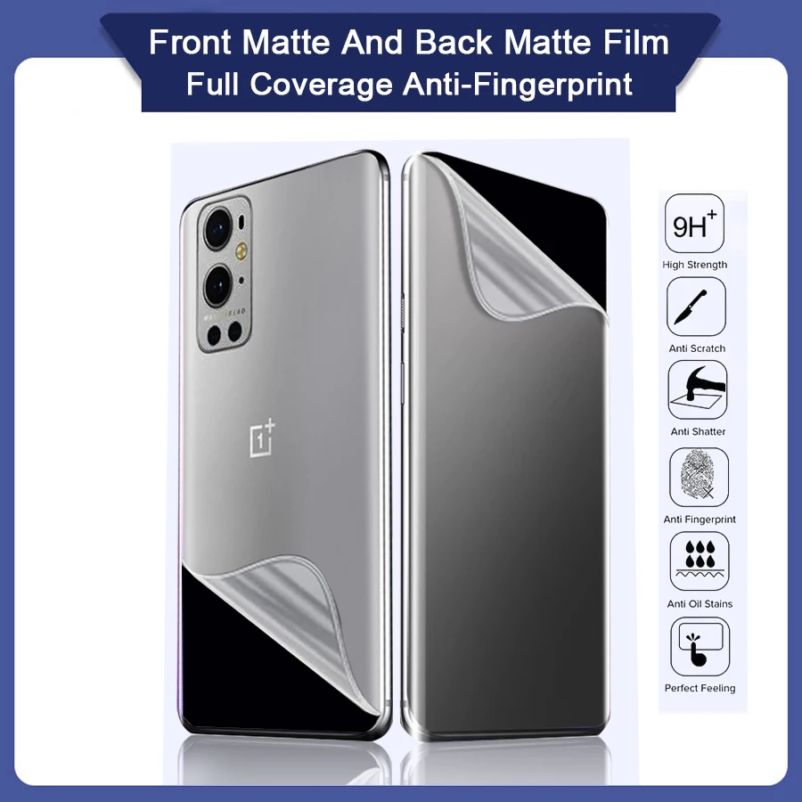 Гидрогелевая пленка 2 в 1 для OnePLus 8T 9R полное покрытие мягкая защитная экрана 8 9 Pro