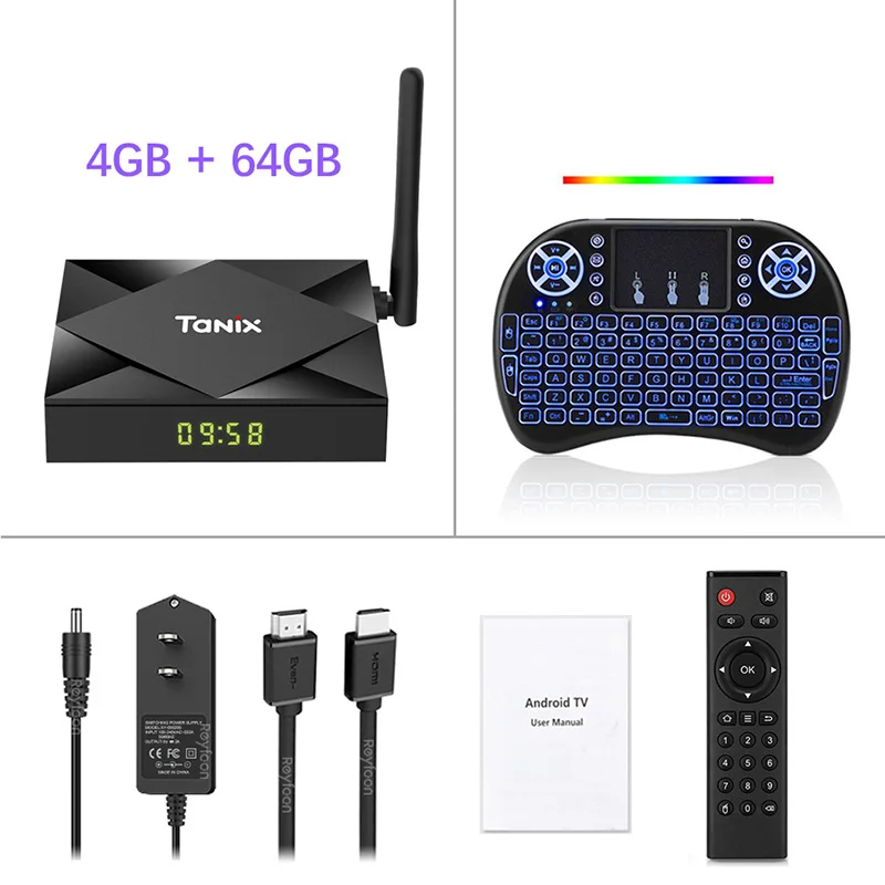 4G 64G i8 backlight Предпродажа Android 10,0 ТВ приставка Tanix TX6S 2,4G 5,8G двойной Wifi Allwinner H616 четырехъядерный USD2.0 Bluetooth 4K Google плеер Youtube Ne - Цвет: 4G 64G i8 backlight