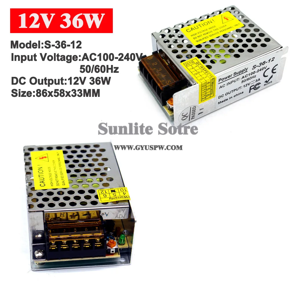 12V36W