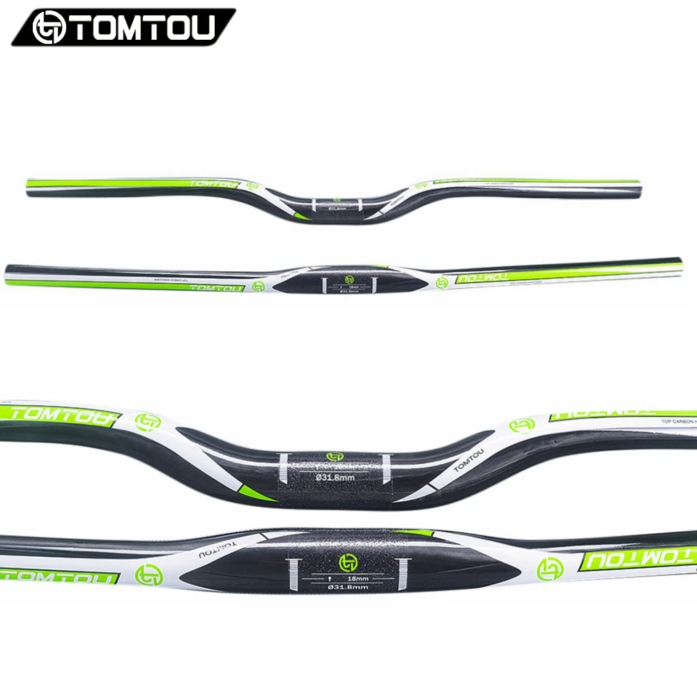 TOMTOU полностью UD углеродное волокно руль для велосипеда MTB руль для велосипеда Горные части 31,8*580-760 мм-TF8T06