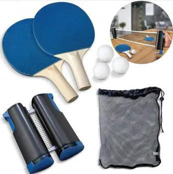 

Table Tennis Sports Trainning Set Racket Blade Mesh Net Student Wooden Portable Sports Equipment Simple Ping Pong Paddle Bats