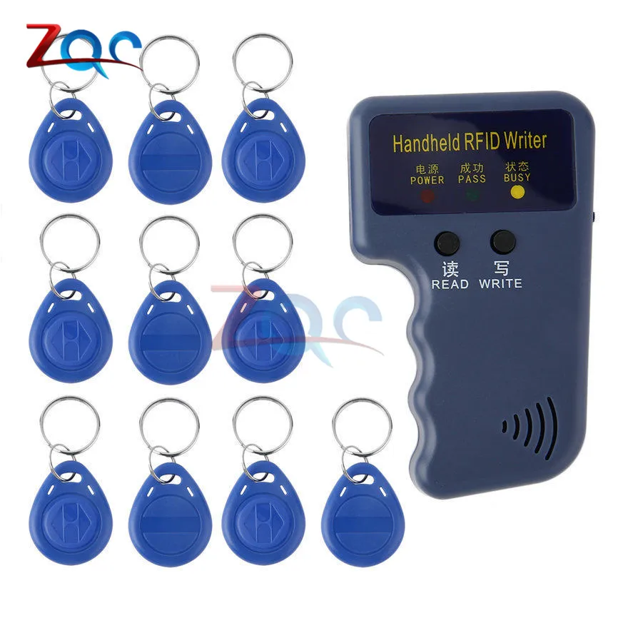 1 Набор 125 кГц EM4100 RFID Копир писатель Дубликатор Программист считыватель+ T5577 EM4305 перезаписываемый ID брелки метки карты 5200 ручной