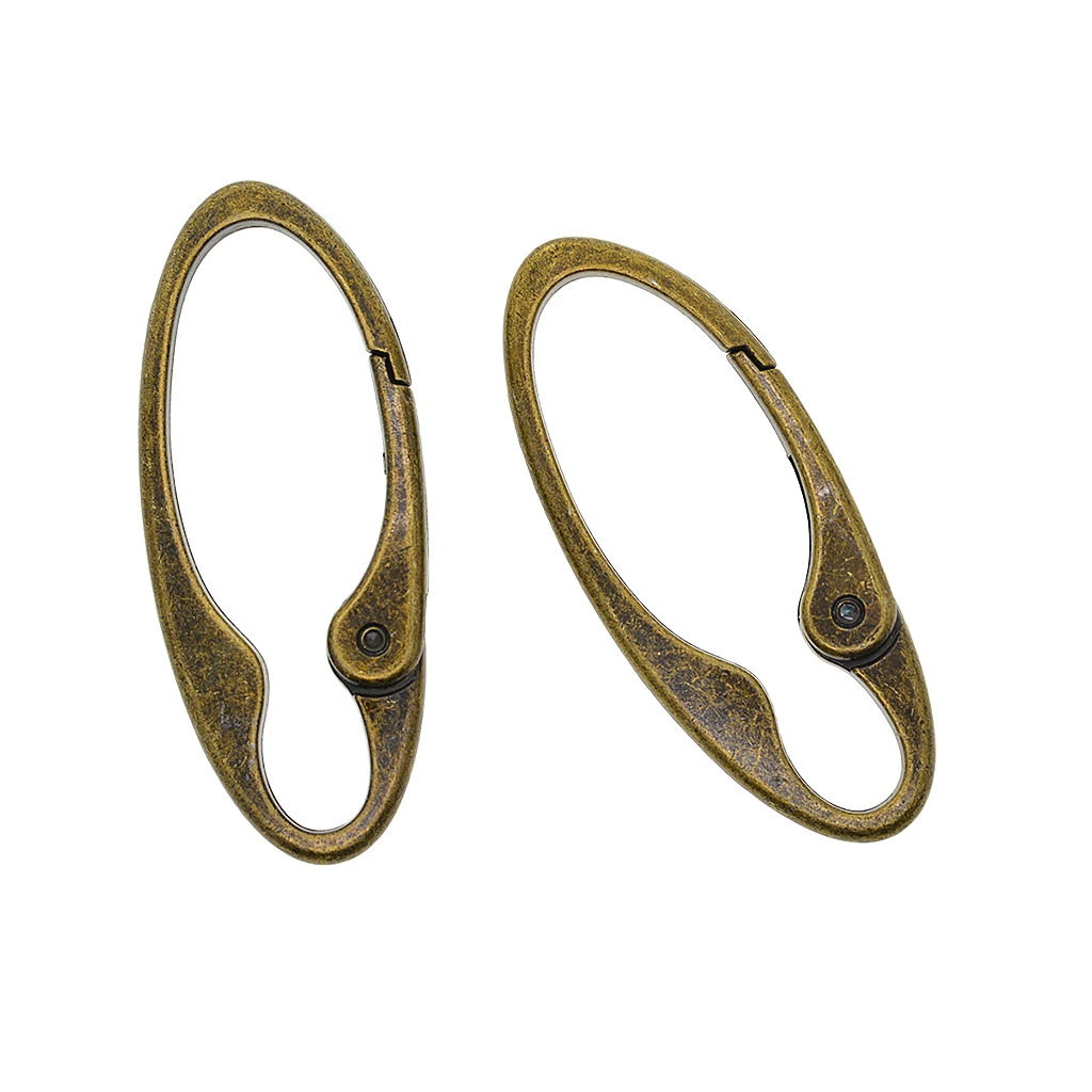 2 Pieces Antique Bronze Spring Snap Clip Hook Alloy Clip Backpack Keychain Keyrings Car Home Key Holder DIY Jewelry Findings