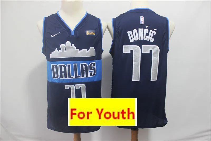 Даллас Молодежный бейсбол#41 Dirk Nowitzki#77 Luka Doncic#6 Кристапс Порзингис Детские майки - Цвет: 6