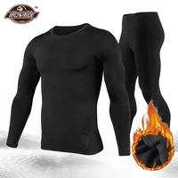 Herobiker Men's Fleece Lined Thermal Underwear Set Motorcycle Skiing Base Layer Winter Warm Long Johns Shirts & Tops Bottom Suit 1