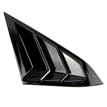 

1Pair ABS Plastic Quarter Window Louver Cover Rear Side Glossy Black For Honda Civic Sedan/4-Door 2016-2020