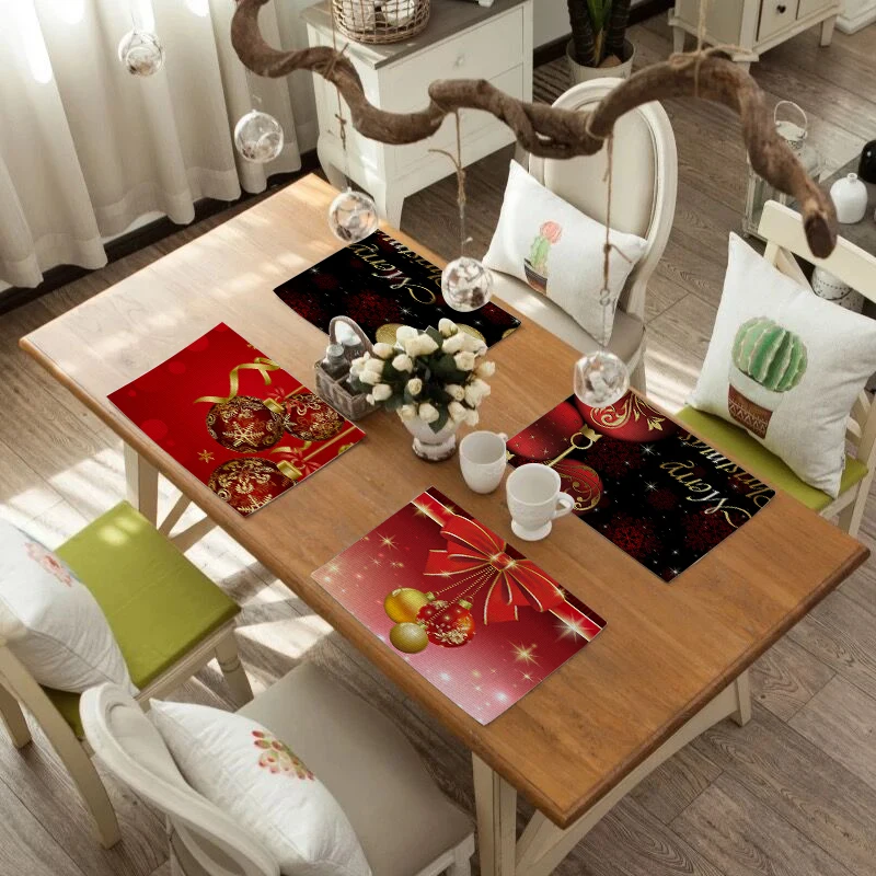 Fuwatacchi, Рождественский Декор, посуда, прочный обеденный стол, подстилка для чая, вечерние аксессуары для кухни, чаша, подстаканники, подставки для напитков