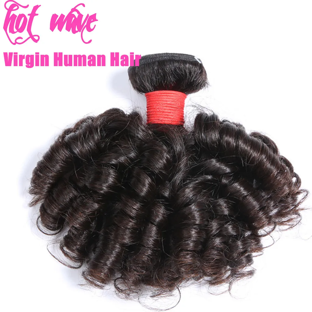

Hot Wave Cuticle Aligned Raw Virgin Brazilian Human Hair Weaving Bundles Extension for Women Natural Black Bouncy Curly Curl
