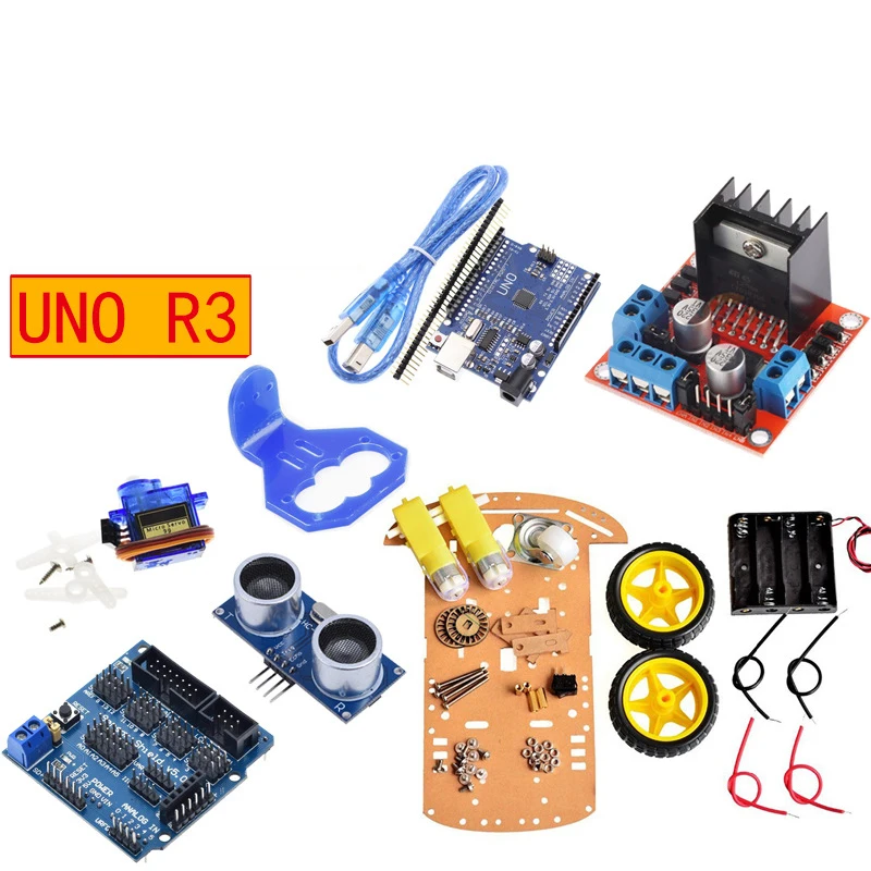 Arduin0 div робот 4wd дизайнерский Автомобильный Комплект uno r3 доска для разработки