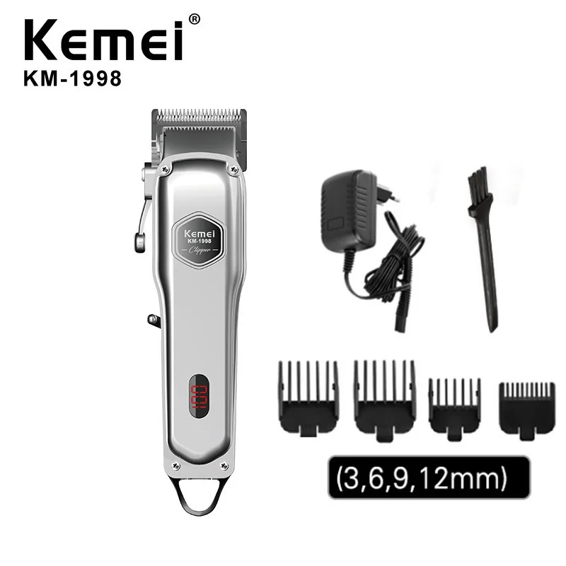 

Kemei all-metal professional clipper for barber rechargeable hair trimmer men electric beard shaver hair cutting machine