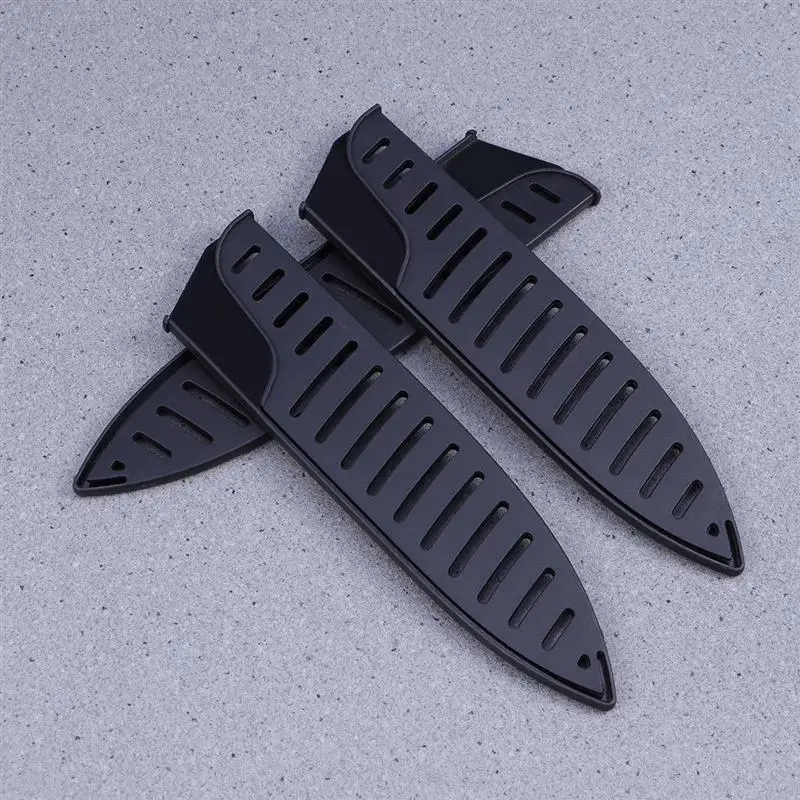 5pcs Black Plastic Kitchen Knife Blade Protector Cover For 8 Inches