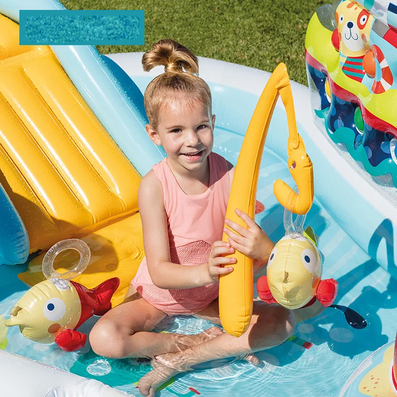Summer Children's Water Slide Inflatables For Kids Backyard Water Park Children's Slide Fun Lawn Slides Pools For Outdoor