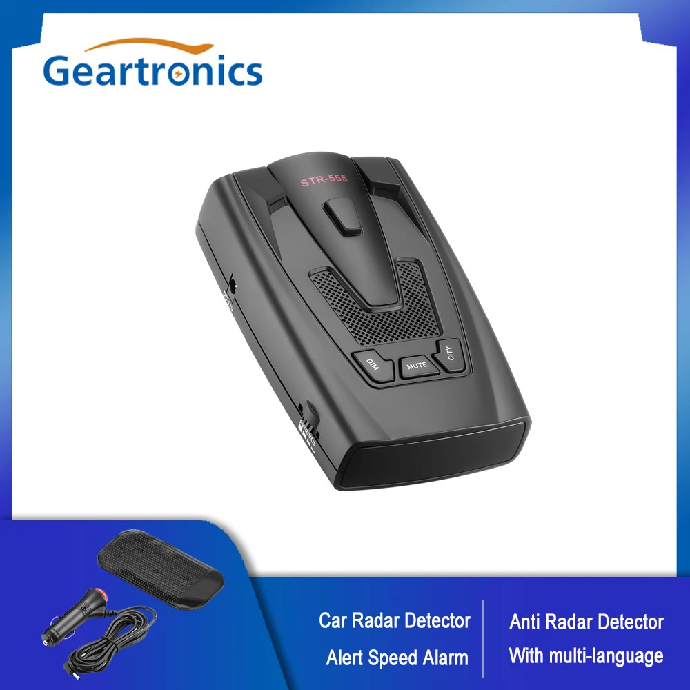 Car Radar Detector Multi-Language Full Frequency Speed Warning Vehicle Anti Radar Speed Alarm System With Red Light Camera Alert car security system