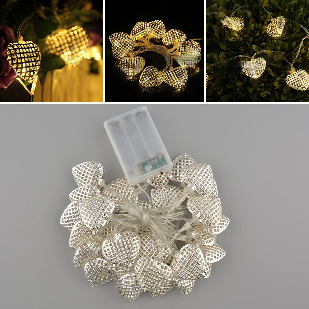 

2019 LED Light String Heart Light Silver String Drop Shipping