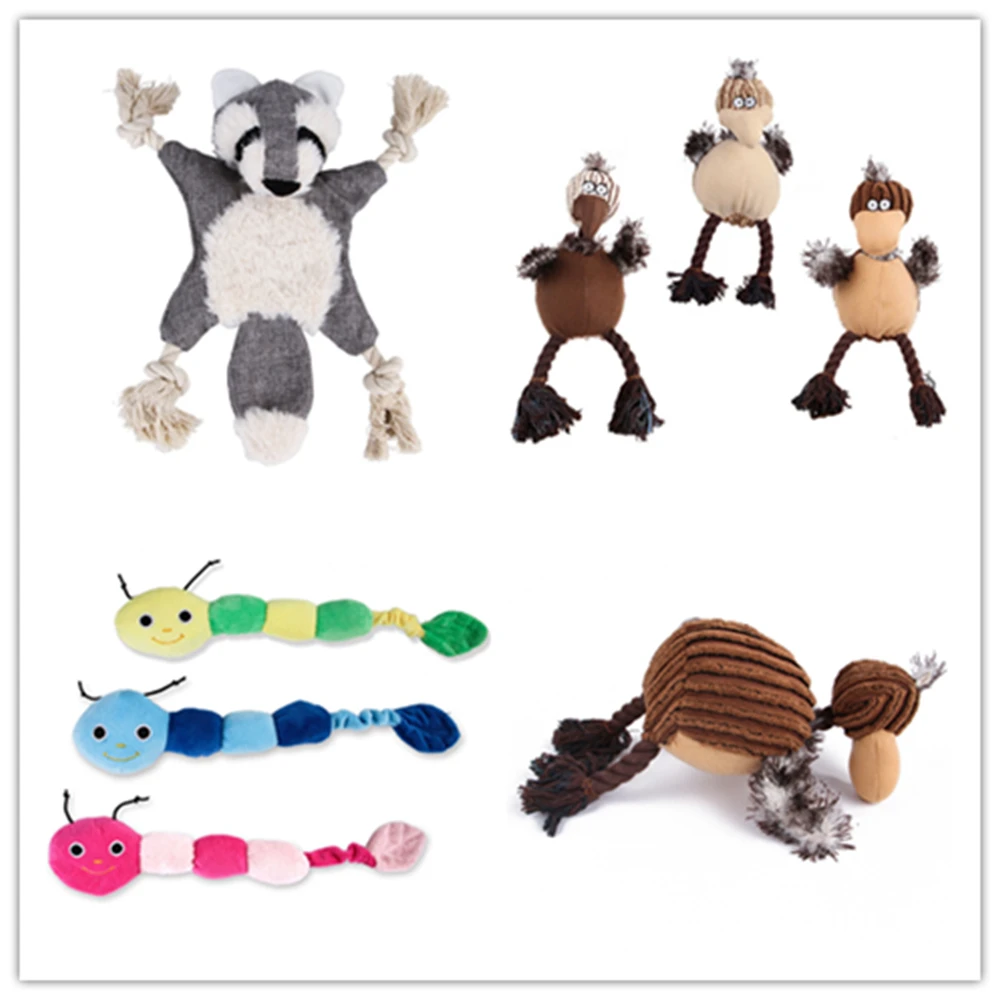

Pet Cartoon Shape Plush Crunch Resistant Molars Funny Durable Fun Design Cute Training Humming Dog Toy Puppy Toy Cleaning Teeth