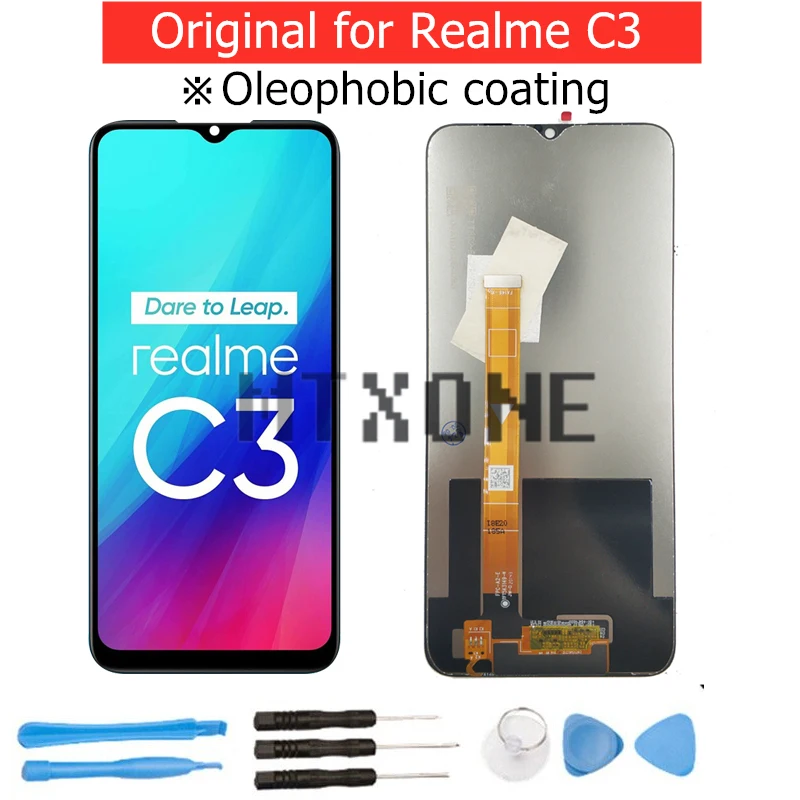 Оригинальный ЖК дисплей для OPPO Realme C3 RMX2027 запасные части сенсорного экрана|Экраны