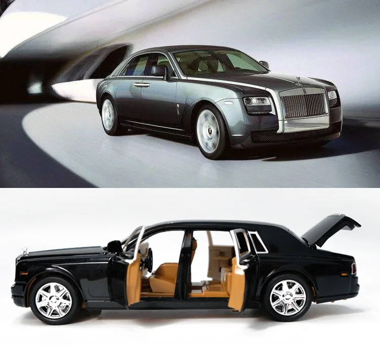 1/24 металлический автомобиль RollRoyce Phantom Cohes литой под давлением сплав автомобильный светильник звук отличная игрушка-Имитация для детской коллекции Hot-Wheel