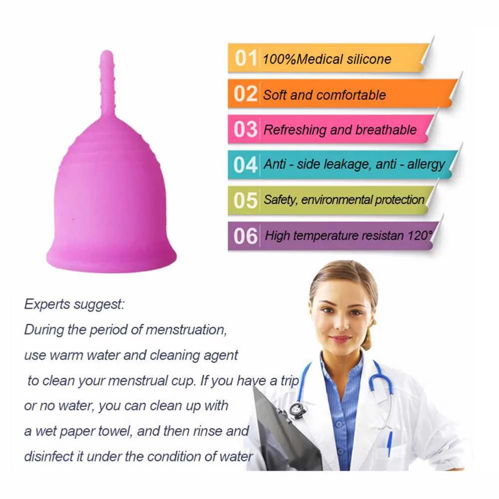 Женский Менструальный чаша Mestrual Coupe Menstruell S + L со скидкой новинка 2019|Менструальные