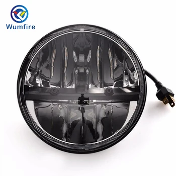 

WF 7" black Round LED H4 Headlight replacement lighting projector headlamp for Jeep Wrangler CJ JK TJ 2007-2017 lamps