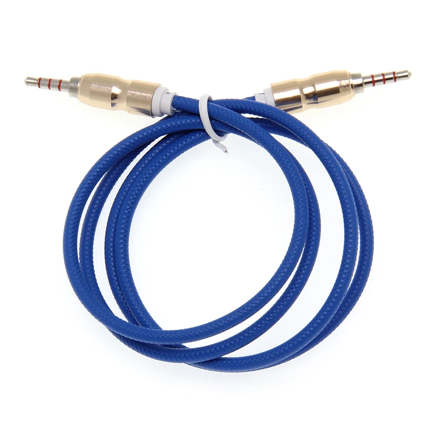 Aux Cable 3 5mm Jack Gold Plated Audio Cables for Computer Mobile Phone Speaker For Car Headphone Extension AUX Cord 100pcs