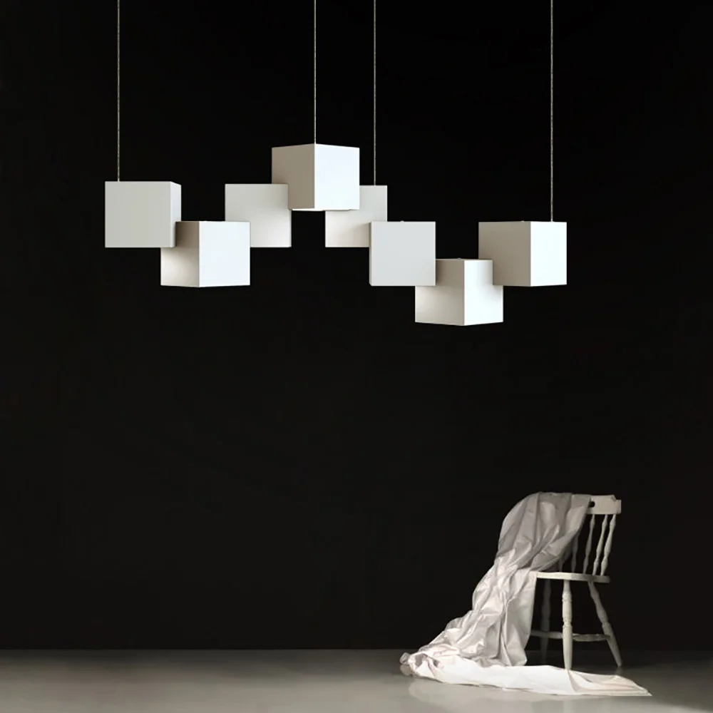 Magic Cube Led Chandelier Lighting 7/8 Head Ceilng Hanging Lamp Creative 35/40W Dining Room Living Room Suspenion Light Fixture Magic Cube Led Chandelier Lighting 7/8 Head Ceilng Hanging Lamp Creative 35/40W Dining Room Living Room Suspenion Light Fixture