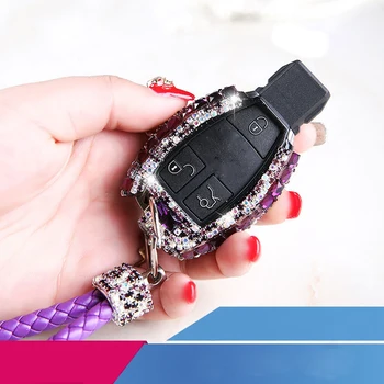 

2020 diamond car key case For Mercedes Benz W203 W210 W211 W124 W202 W204 W212 W176 AMG remote control key accessorie key shell