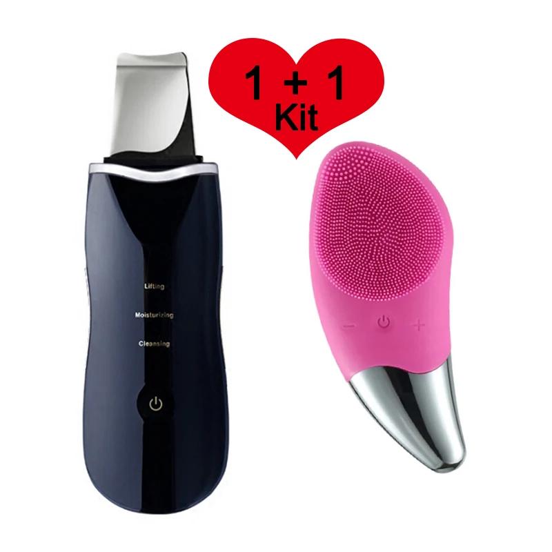 

Facial Cleanser Ultrasonic Skin Scrubber Spatula Face Lifting Tightening Skin Peeling Exfoliation Pores Deep Cleansing Brush