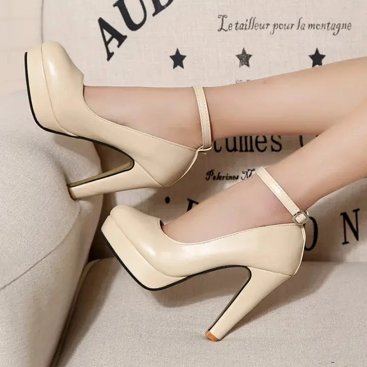 

Slip Om Women Shoes 2019 Spring Pumps Sandals Ladies High Heels Pointed Toe Latest Lace-up Roman Style Basketball Platform