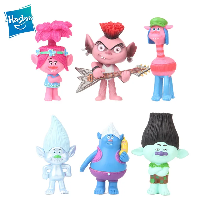 Hasbro 6 шт. комплект с героями мультфильма тролли бело-серые Hand-made Bobbi Бланш куклы
