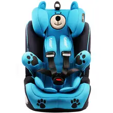 Детское автокресло, Группа 1+ 2+ 3, дизайн медведь, HDPE+ ткань+ губка, с сертификатом ECE R44/04