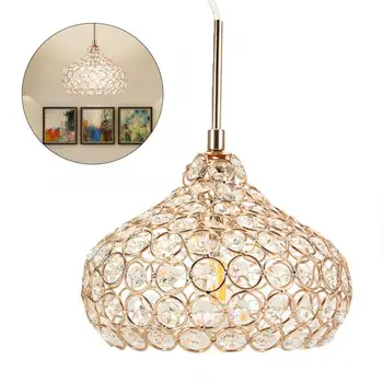 

Crystal Pendants light Indoor Simple Round LED Crystal Light Lamp E14 3000-5000K 90-240V