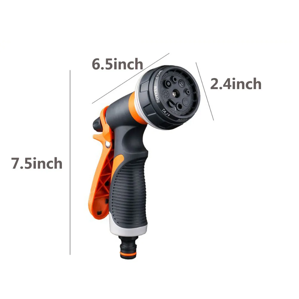 Garden Water Gun Watering Gun Hose Nozzles Adjustable Water Gun Lawn Hose Multifunction Garden High Pressure Sprayer