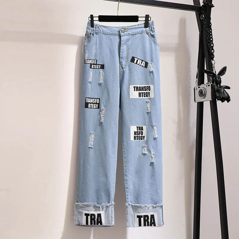 Summer Autumn pants women plus size hip 152cm 6XL 7XL 8XL 9XL 10XL blue color | Женская одежда
