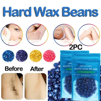 

2pc 50g Wax Beans No Strip Depilatory Hot Film Hard Wax Pellet Waxing Bikini Face Hair Removal Bean For Women Men Wax Bean Z2