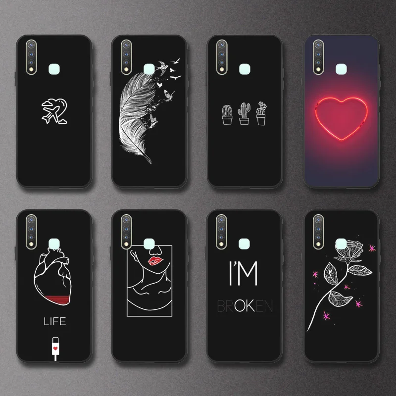 DIY Окрашенные чехол для Vivo Y11 Y19 2019 силиконовый Soft TPU Защитный телефон Бампер Y17 Y15 Y12
