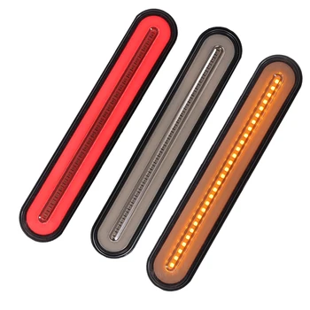 

Waterproof LED Trailer Truck Brake Light 3 in1 Neon Halo Ring Red Tail Brake Stop Turn Light Amber Flowing Signal Light Lamp 12V