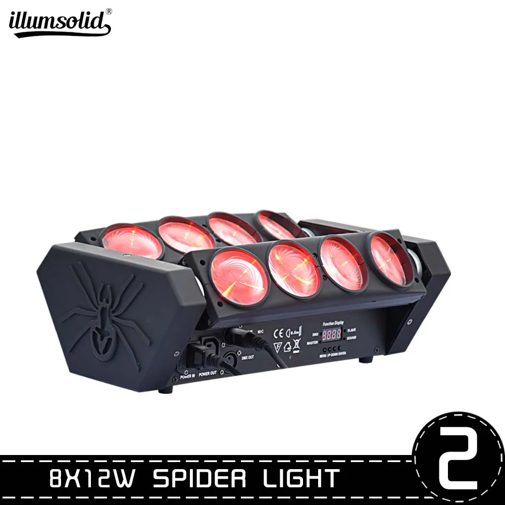 

8X12W dmx led moving beam dj equipment RGBW stage lighting for Music evening, club, bar 2pcs/lot