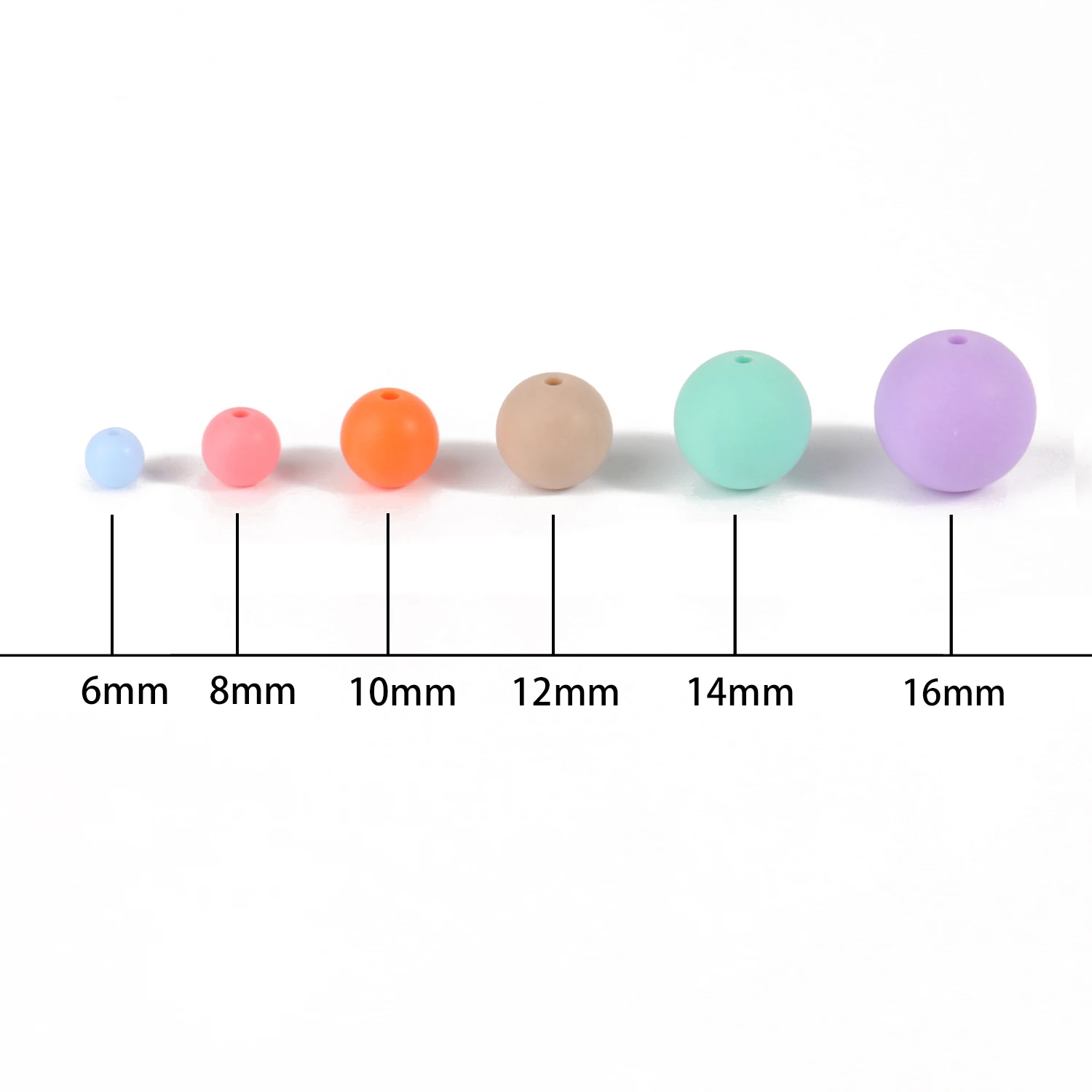 Acrylic Loose Beads 6/8/10/12/14/16mm for Jewelry Making DIY Bracelets Handicrafts