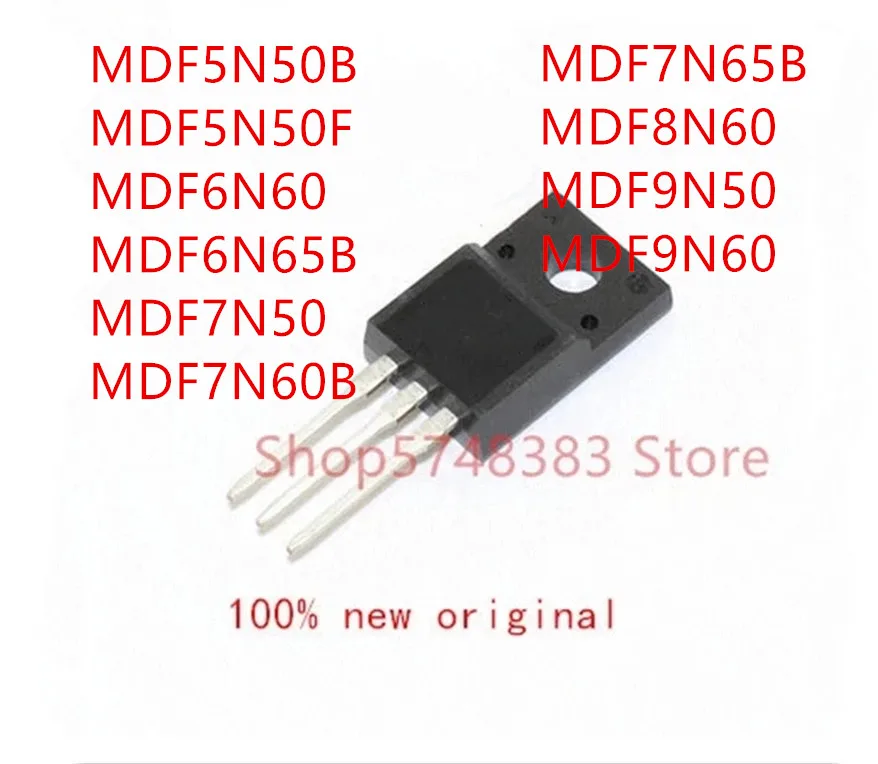 10 шт. MDF5N50B MDF5N50F MDF6N60 MDF6N65B MDF7N50 MDF7N60B MDF7N65B MDF8N60 MDF9N50 MDF9N60 TO-220F | Электроника