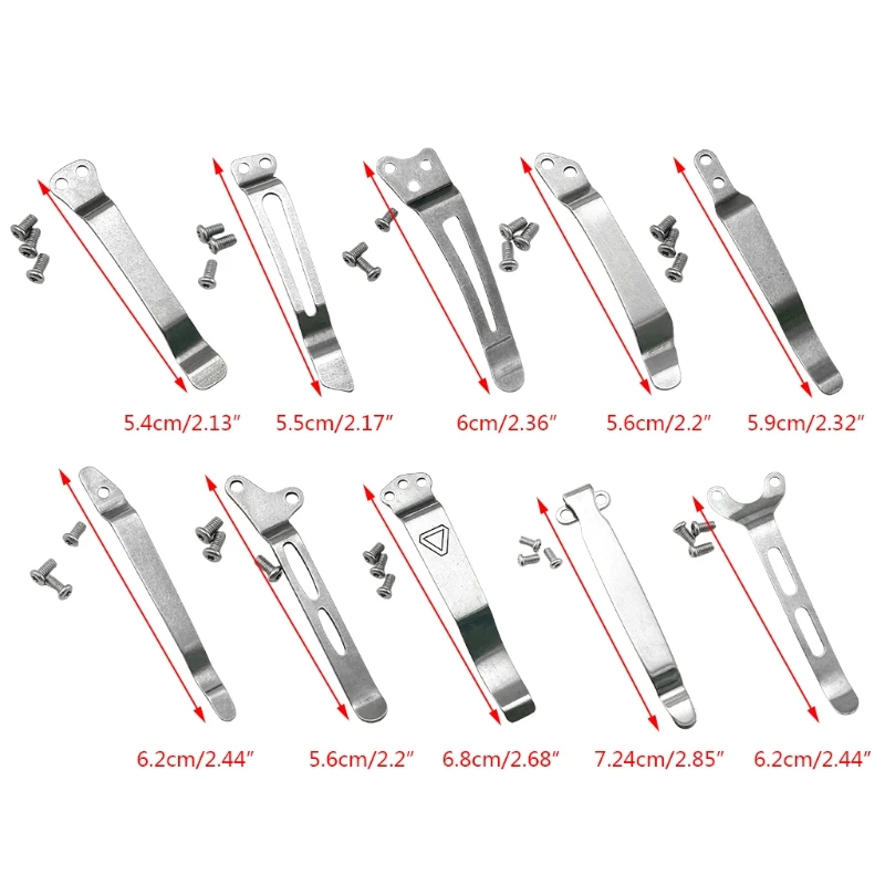 Tool DIY Accessories Fold Knife Holder Stainless Steel Back Clip Pocket Holder Knife Clip Outddor Accessories
