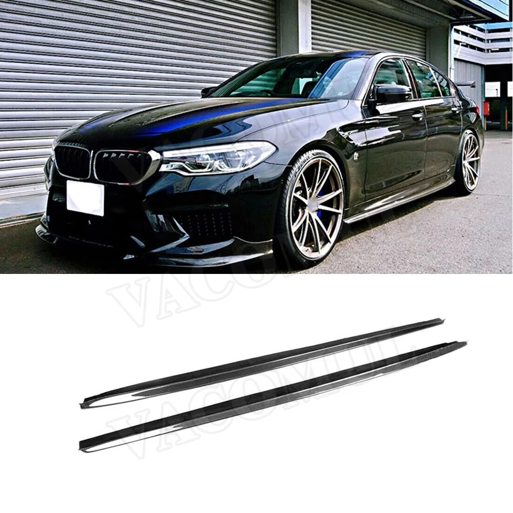 Боковые юбки из углеродного волокна дверные фартуки для BMW 5 серии F90 M5 G30 M-SPORT 2018 2019
