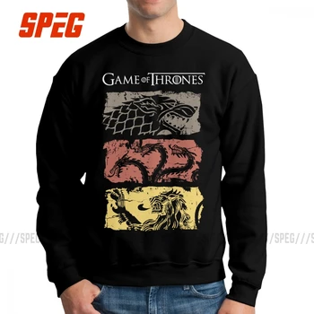 

Game Of Thrones Vintage Sweatshirt Fan Movie House Stark Hoodies Targaryen Tops Lannister Man Cotton Pullover Hoodie