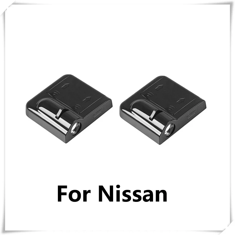 2X для Nissan Tiida C11 C12 Serena C24 C25 C26 Pulsar C13 Micra K11 K12 K13 Беспроводной автомобиля светодиодная дверная предупреждающая лампа лазерный проектор